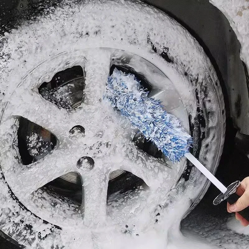Car Wash Microfiber Wheels Brush Non-Slip Ultra Soft Car Cleaning Gloves Mitt Car Wheel Spokes Brushes Car Accessories