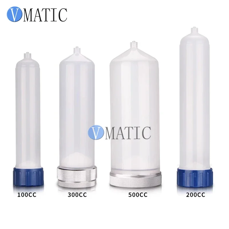 Free Ship Thicken Explosion Proof 100 200 300 500 Cc / Ml Luer Lock Tip Dispenser Pneumatic Plastic Syringe Barrel With Adapter