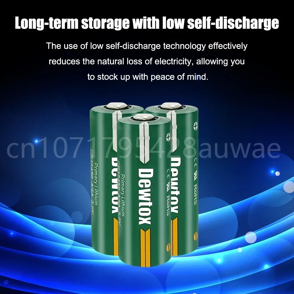 10PCS 3V CR17450 4/5A lithium manganese column Battery water meter Heating meter Water meter RAM memory PLC Battery