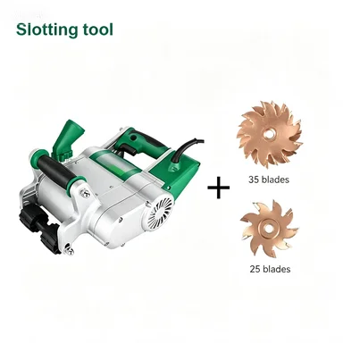 FY 1100V Wall Grooving Cutting Machine, Adjustable 25/35mm Cutting Depth for Brick & Concrete, Dual Voltage 110/220V