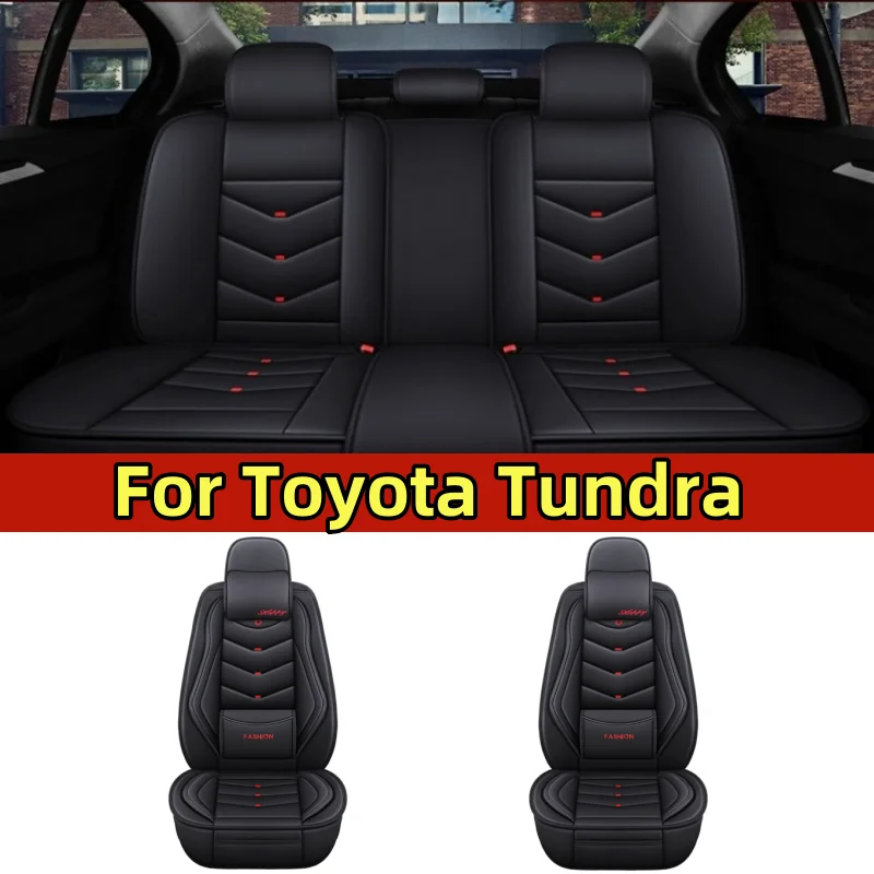 

For Toyota Tundra Car seat cover high-end PU leather luxury headrest waist comfortable full set 5-seat full wrap seat cover
