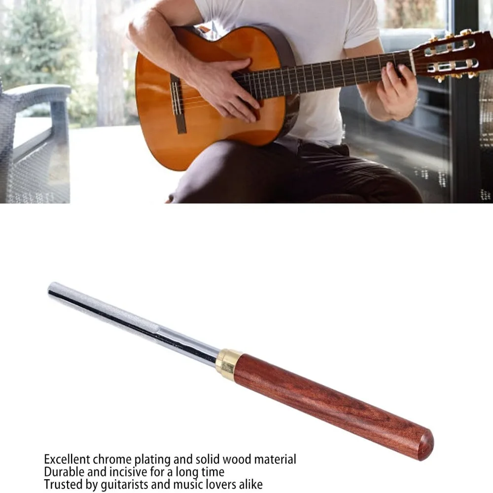 Two in one Design Guitar Fret File Silver+Wood Color Stainless Steel Fret Crowning File Fret Dressing File For Guitarists
