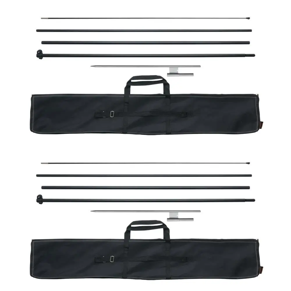 

Feather Flag Pole Kit 2-Pack Swooper Flag Pole 16.3ft with Ground Stakes
