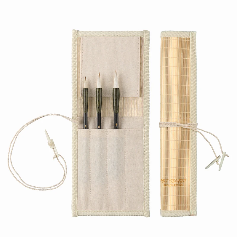 

Artsecret BW-325 Chinese Traditional Bamboo Brush 3pcs Watercolor Painting Writing Student Artist Supplies