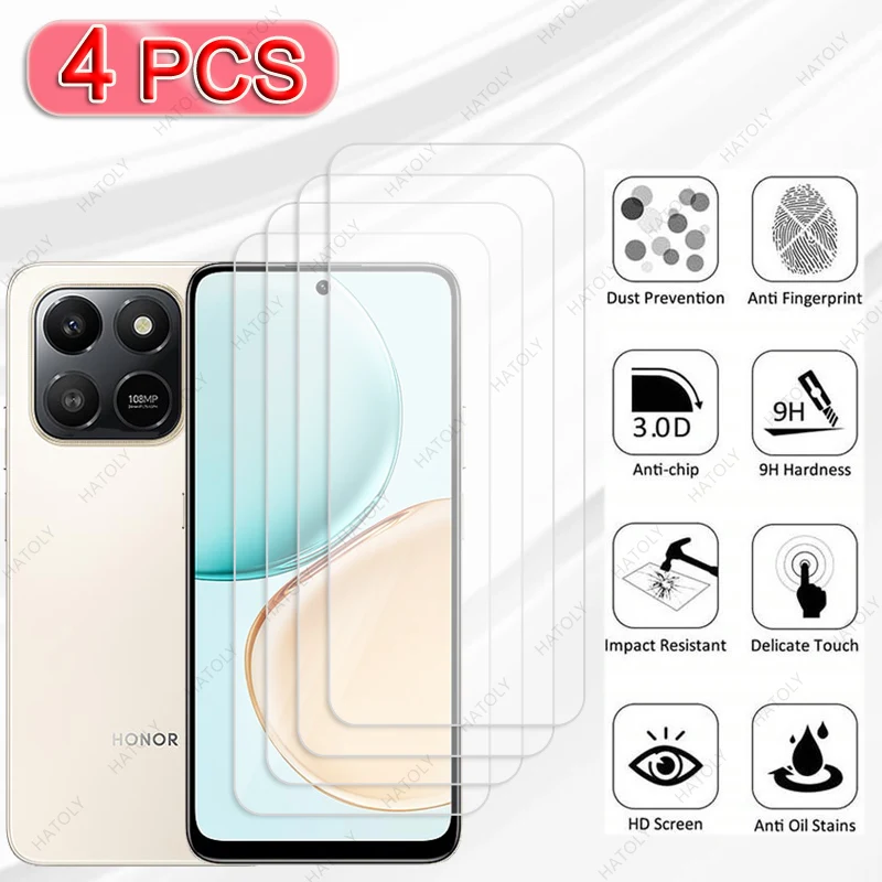 4 قطعة الزجاج ل الشرف X7d 4G الزجاج HD واضح طبقة رقيقة واقية ل الشرف X7d 4G حامي الشاشة حامي الكاميرا ل الشرف X7d 4G
