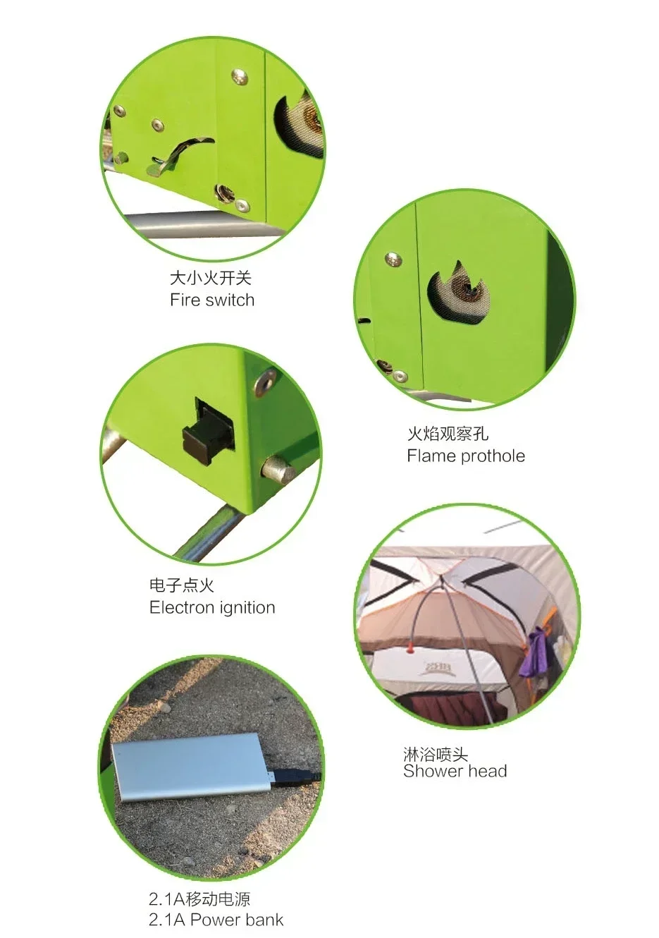 BRS-93 Hot Water System Portable Outdoor Camping Car Bathing Machine Bath Device Water Heater