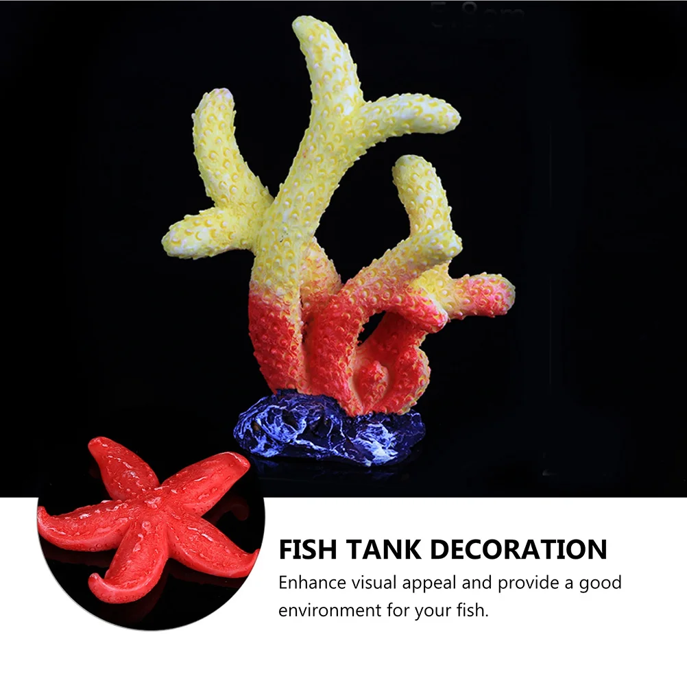 

5Pcs Aquarium Coral Artificial Resin Decorations for Fish Tank Landscape Miniature Coral Ornaments Fish Tank Decoration