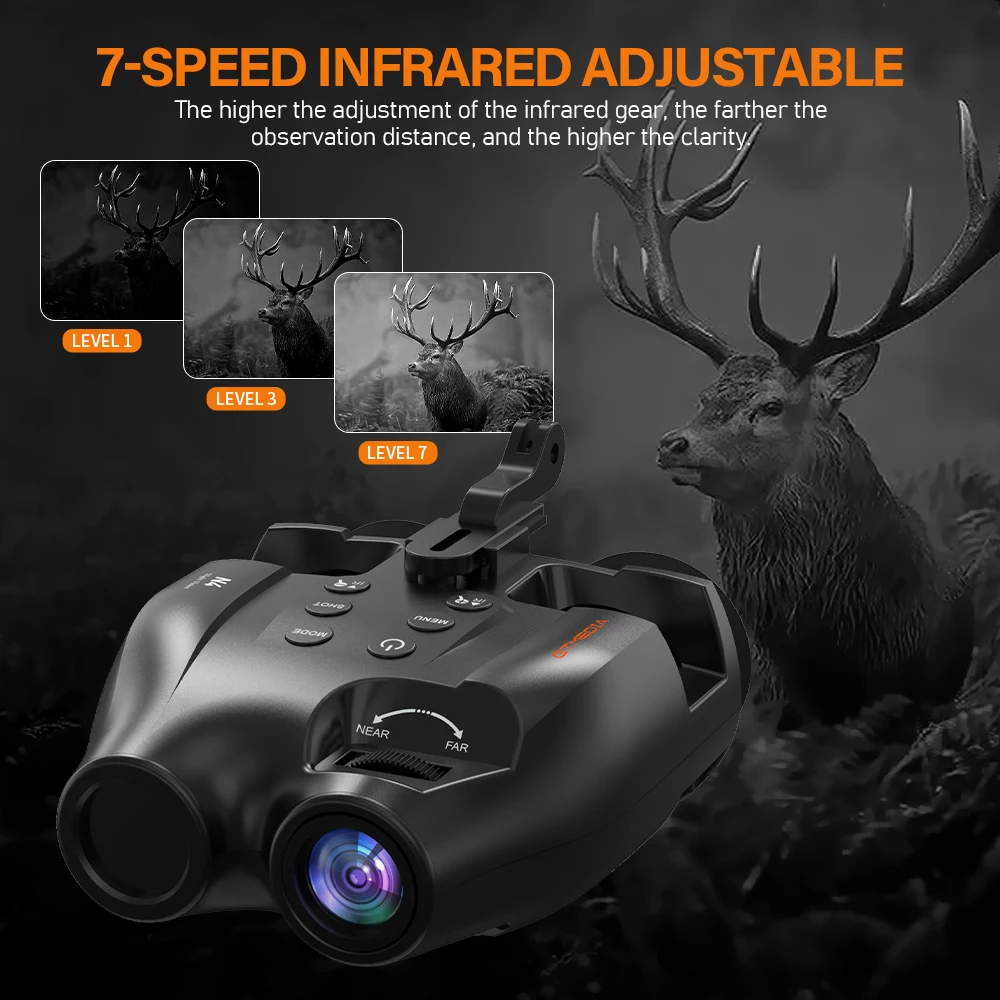 GTMEDIA N4 Binoculars with 5x Digital Zoom Function, Infrared Night Vision Device for Remote Observation and Hunting at Night