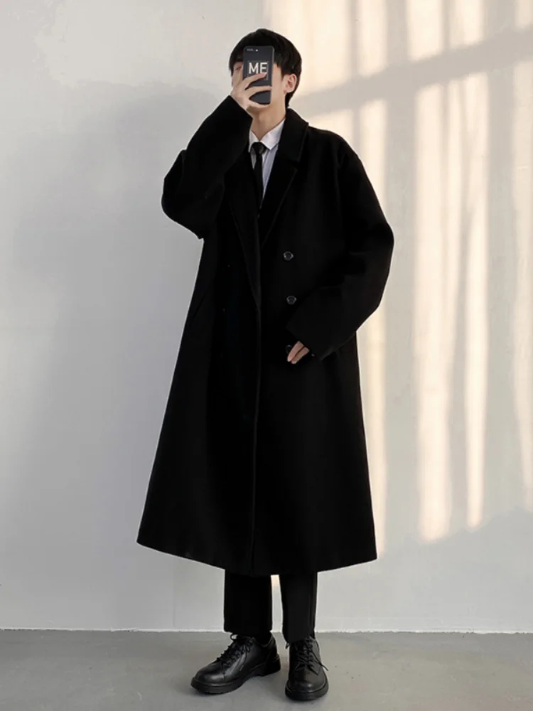 

Wool Blend Coat Oversized Mens Sheath Cut Fitted Slim Skinny Narrow Tight Close Body Hugging Form Fitting Shape Revealing Warmer