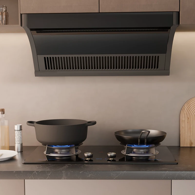 B952 شفاط المطبخ التجاري معدات المطبخ شفاط المطبخ من الفولاذ المقاوم للصدأ 1300pa درجة فصل الزيت 92%