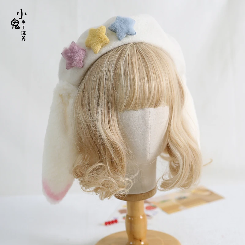 Spring Japanese Style Beret Lolita Girly Sweet Candy Rabbit Ear Autumn and Winter Warm Painter Cap