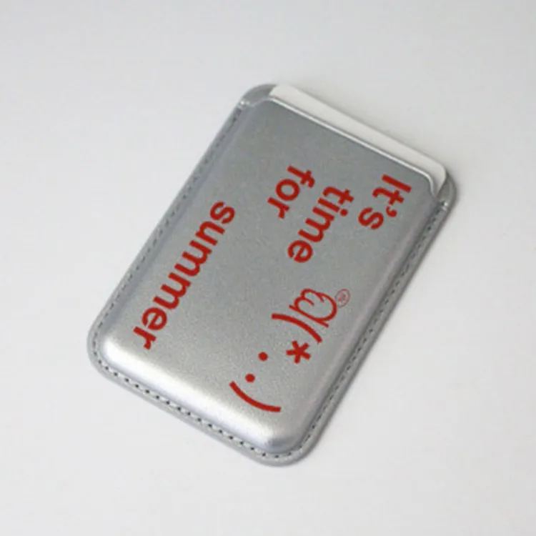 Korean Wave Point English for Magsafe Card Holder for iPhone XIAOMI Samsung Phone Case Leather ID Subway Card Holder Slot Y2k