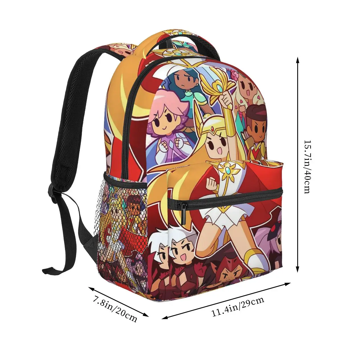 Chibi She Ra Princess Of Power Cartoon Backpack Student Boys Girls BookBag Kids School Bag Computer Shoulder Bags for Men Women