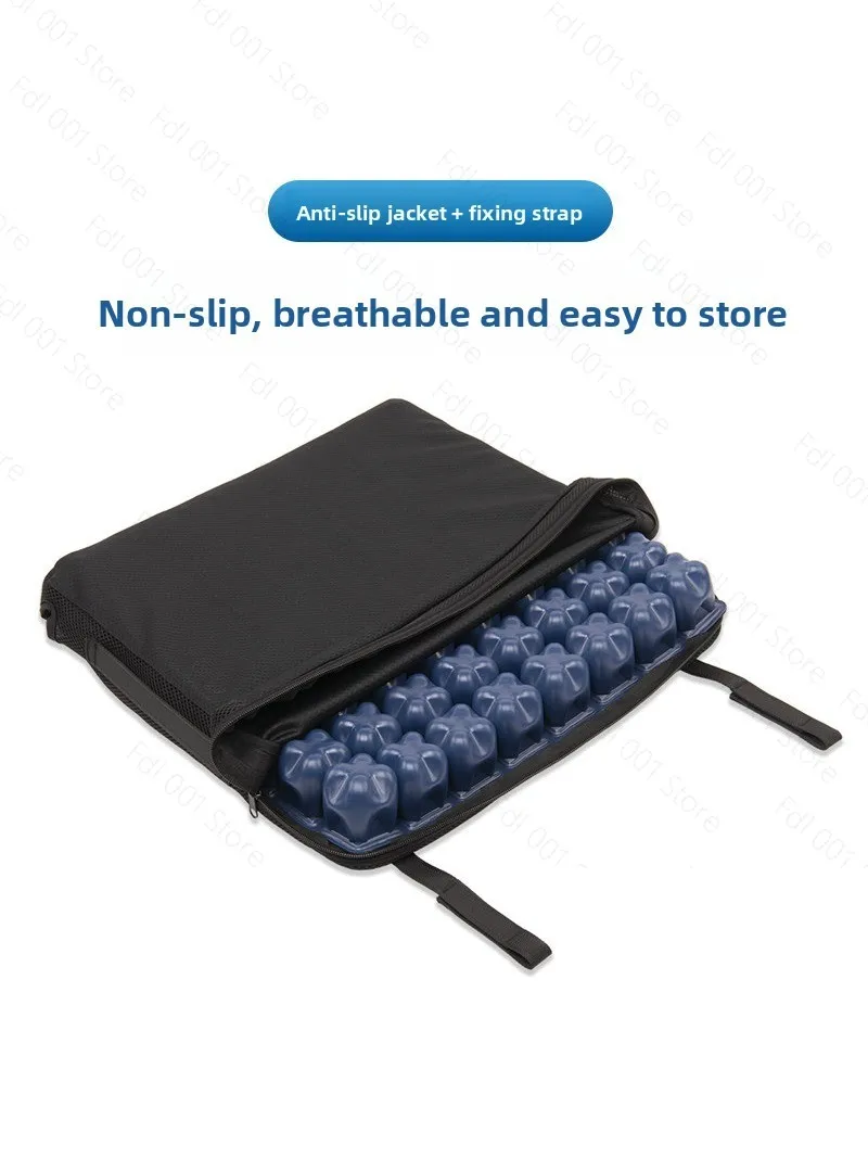 Pressure Relief Air Cushion for Electric Wheelchair Breathable Square Anti Decubitus Pad for Elderly Disabled