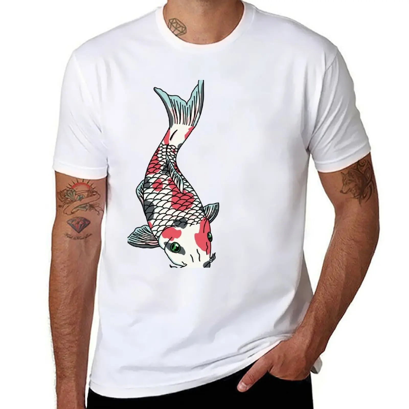 

Koi fish T-Shirt t shirts for man graphic vintage funny t shirts cotton T-Shirt