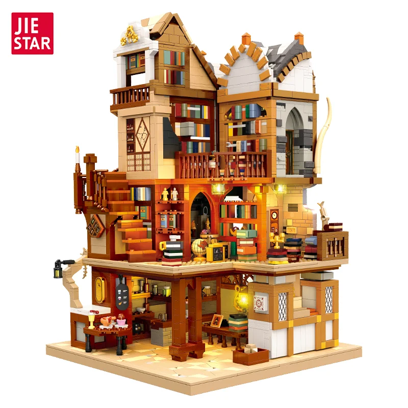 

Plastic Education Building Blocks Model Toy European Library Model Toys for Programming and Assembling Skills Kid Toys