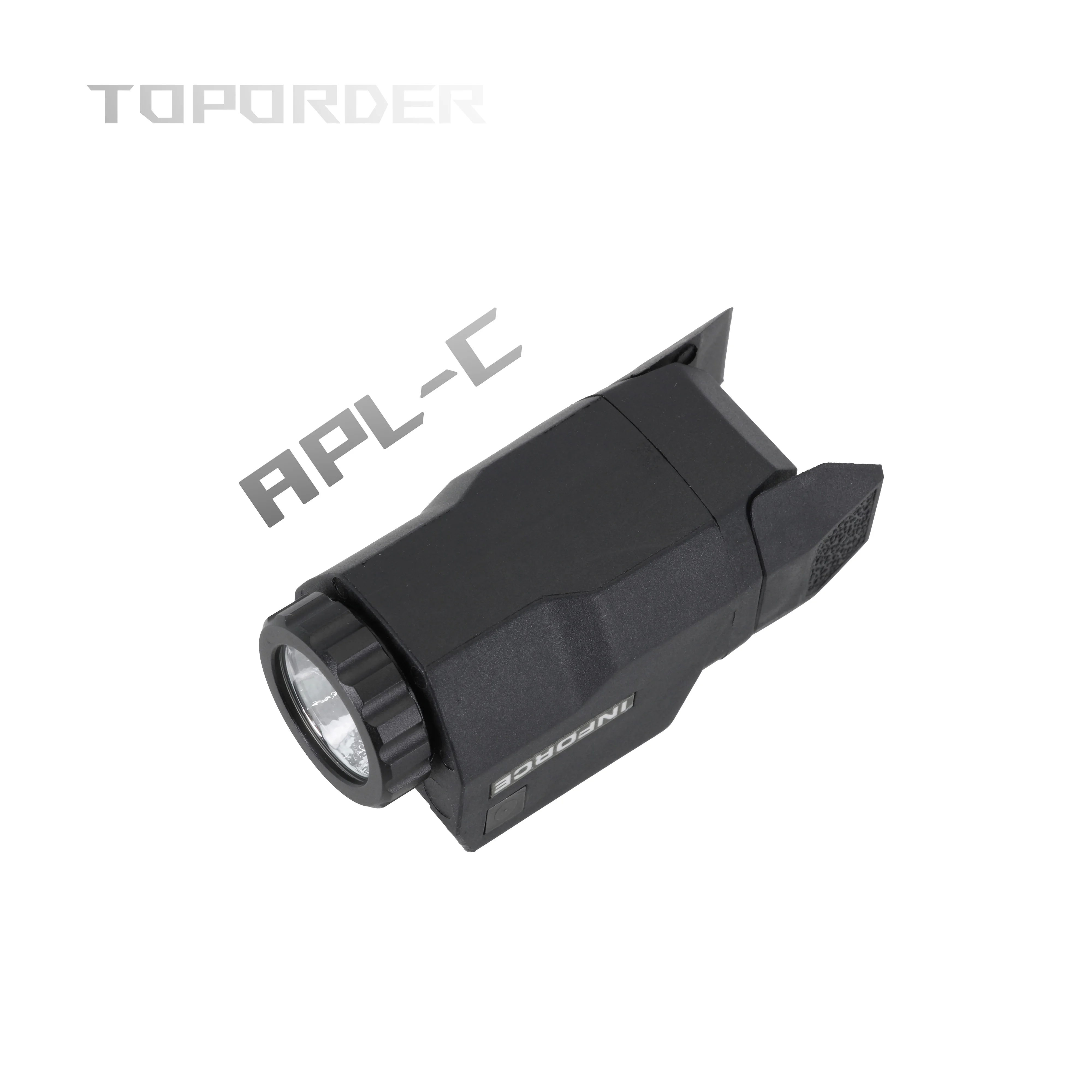 전술 APL-C ScoutLight 흰색 LED Airsoft 교수형 권총 소총 사냥 손전등 나일론 맞는 20mm 레일 글록 17 19 G17