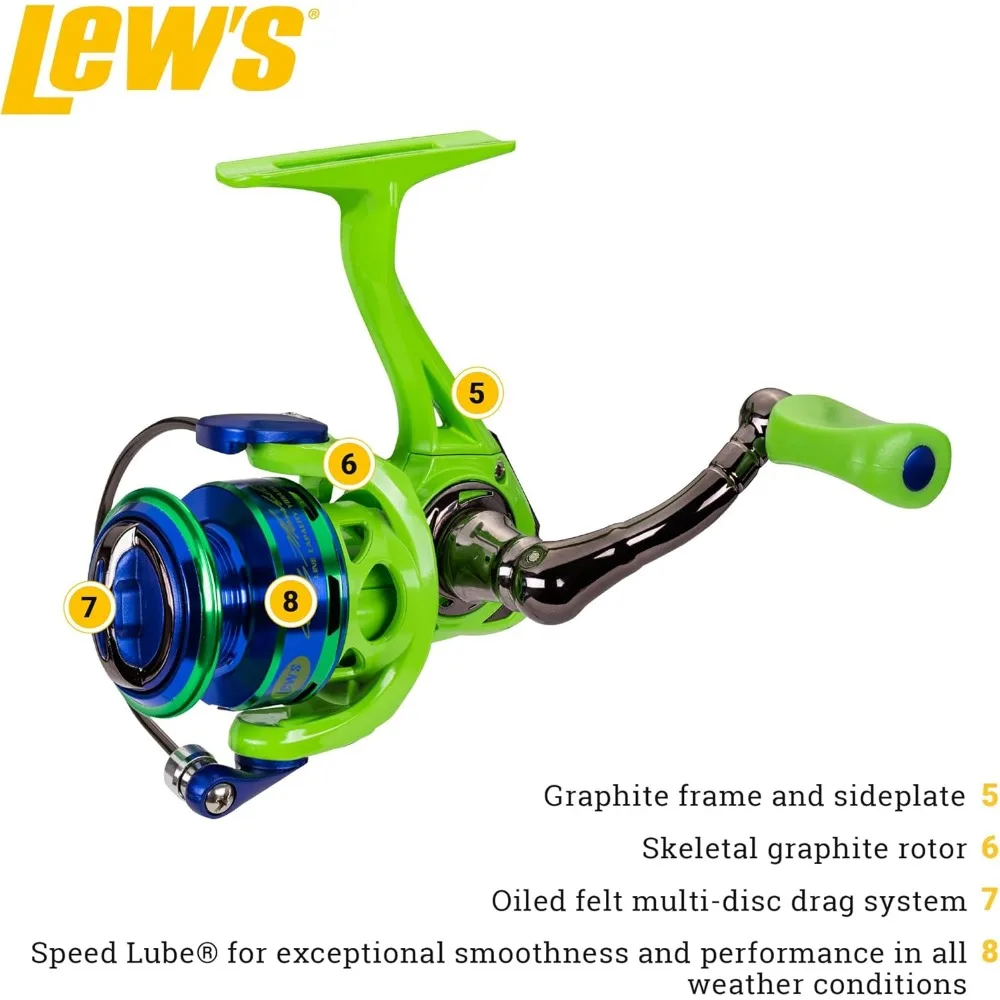 Combo de caña giratoria y carrete ligero mediano de 6 pies para pesca rápida