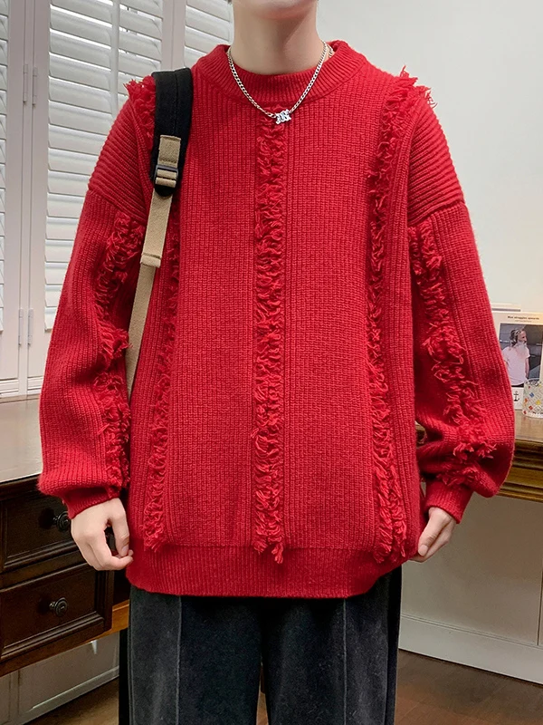 

Теплый свитер для подростков, не скатывающийся, повседневный, вязаный, с длинными рукавами и круглым вырезом, для школы и отдыха