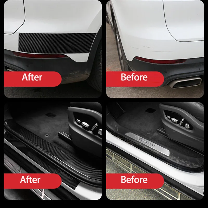 5D fibra di carbonio Nano colla Car Sticker Protector Film Door Edge Protector Car Trunk Door davanzale Full Body Sticker vinile auto