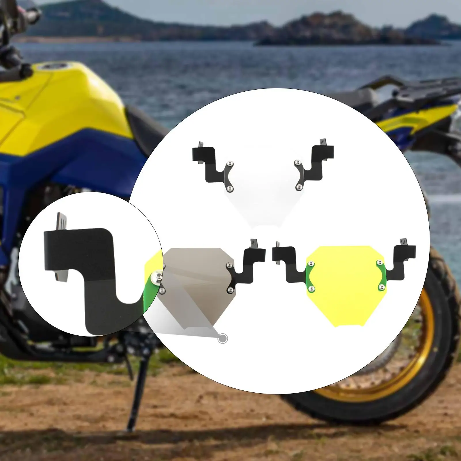 

Motor Headlight Guard Practical Replace Parts Motorbike Parts Lamp Protection Motorcycle Lampshade for Suzuki V-strom 800DE