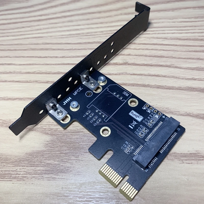 Minipcie To PCIE X1เดสก์ท็อป WIFI การ์ดเครือข่ายไร้สาย AX200การ์ด Mini PCIe PCI-E X1ขยาย Riser Card baffle