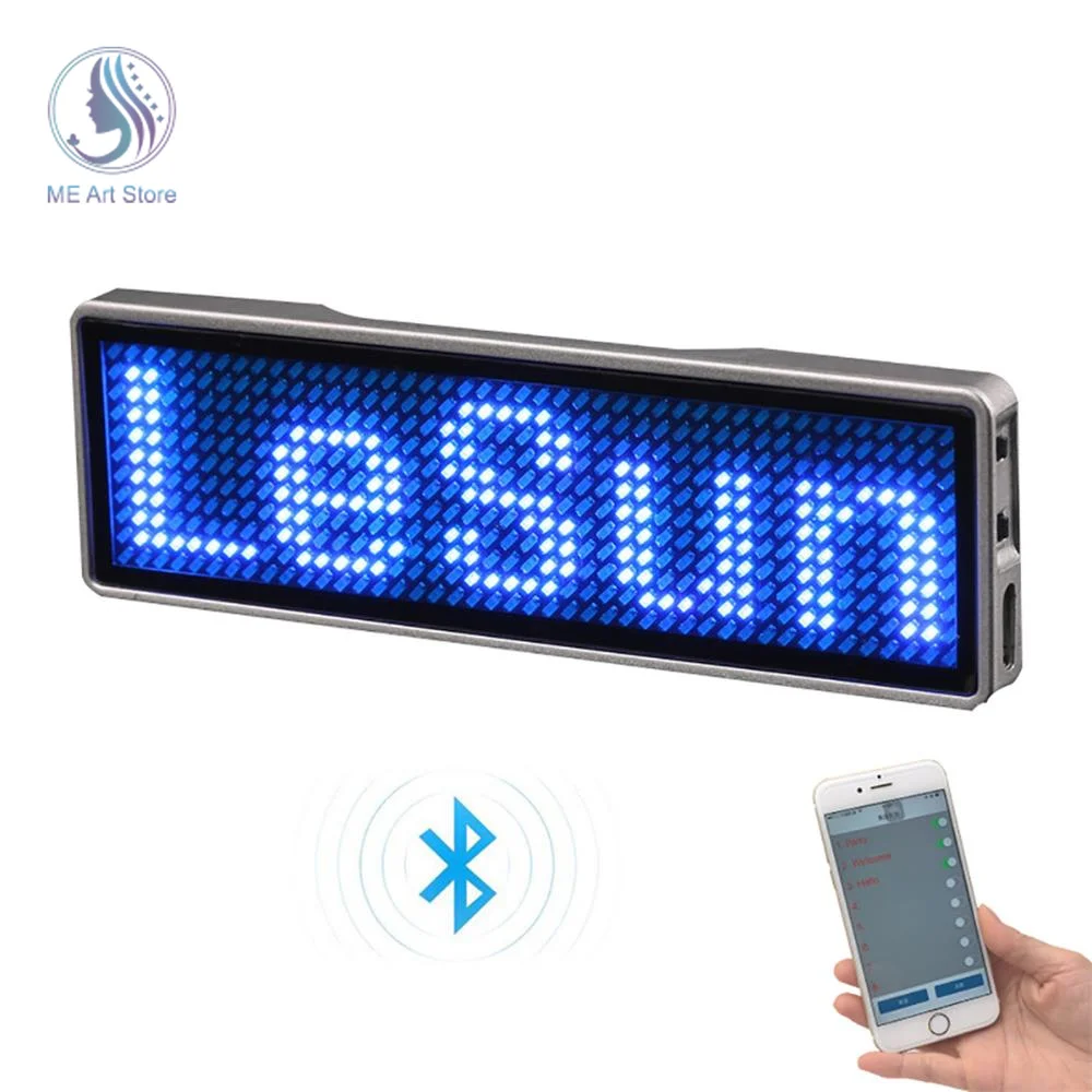 mini display led com scrolling message board led name badge faca voce mesmo programavel texto hd digitos padrao modulo tag 01