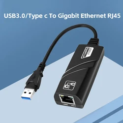 USB Network Card 1000Mbps USB 3.0 To Gigabit Ethernet, USB To Ethernet Adapter, Supports Windows 11, 10, 8.1, 7, XP, Linux, Chro