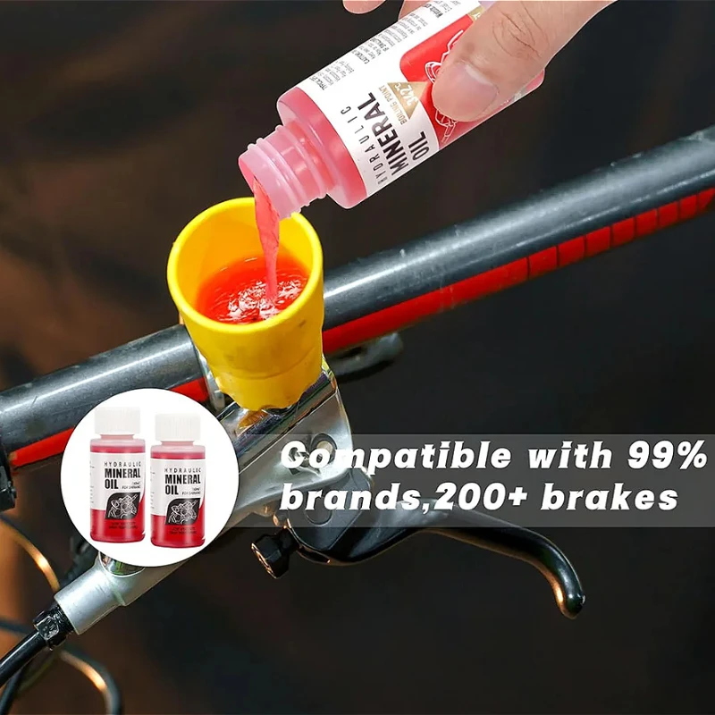 

60ml/2oz High Performance Mineral Brake Oil Bike DOT Hydraulic Fluid DOT Fluid Multi-Grade MTB/Road Bikes Repair Tool Injector