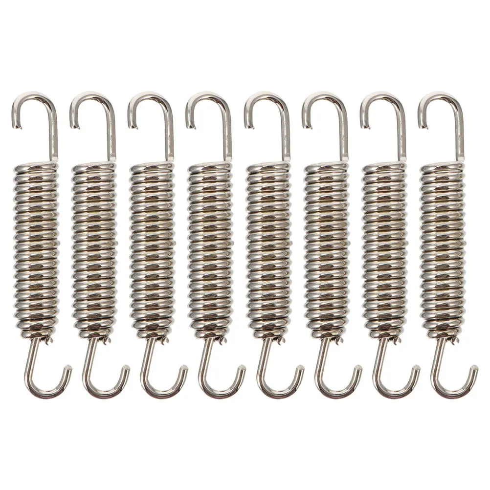 

8Pcs Motorcycle Exhaust Pipe Springs Stainless Steel Durable Muffler Spring Hooks Universal Fit for Motorcycle Modifications