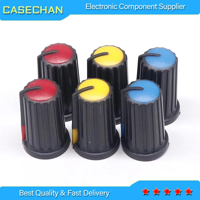 5pcs=1set for Yamaha Mixer potentiometer knob cap / 270 degree D hole knobs caps cover red yellow blue 18.5x11.5mm