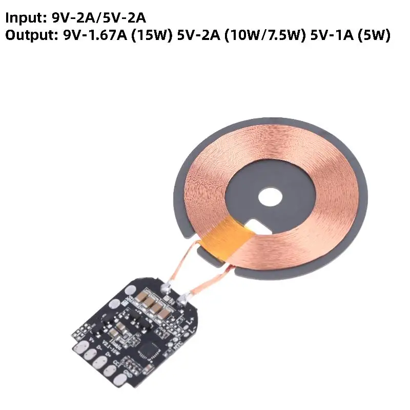 

1Pcs PD Fast Charging Magnetic Transmitter Board With Coil & PCBA 15W High-Power Wireless Charger Module