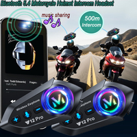 BT5.4 Motorcycle Helmet Intercom Headset Waterproof Motor Wireless Headphone Bluetooth Speakers Multi-scene Mixing Music Sharing