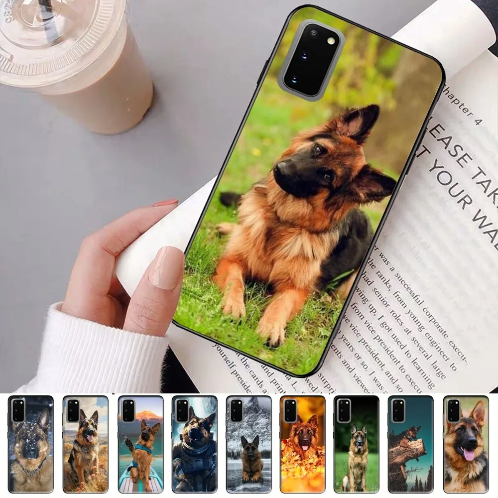 German Shepherd Dog Funny Phone Case For Samsung S 9 10 20 21 22 23 30 23plus Lite Ultra FE S10lite Fundas