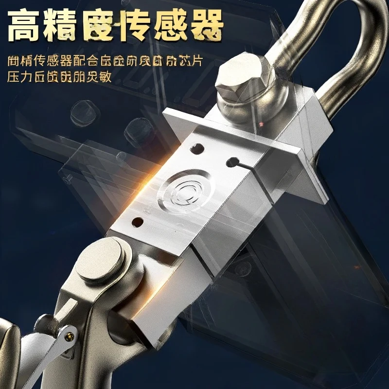 Digital Crane 5T Wireless Remote Control Portable Hanging Scale Industrial Weighing Aluminum Shell LCD Display
