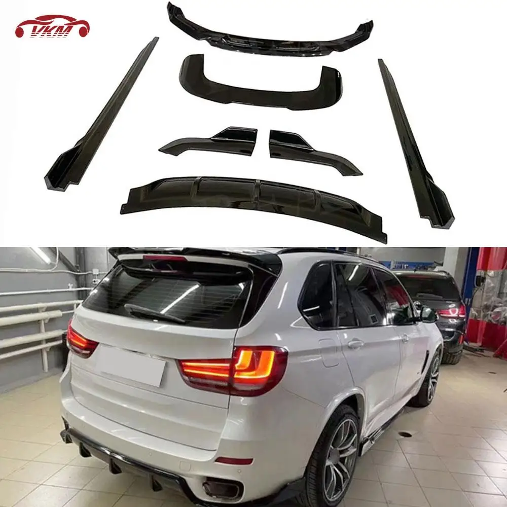 

Carbon Fiber Front Bumper Lip Rear Spoiler Side Skirts Panels Rear Diffuser Side Splitters for BMW X5 F15 M Sport 2015-2018 ABS