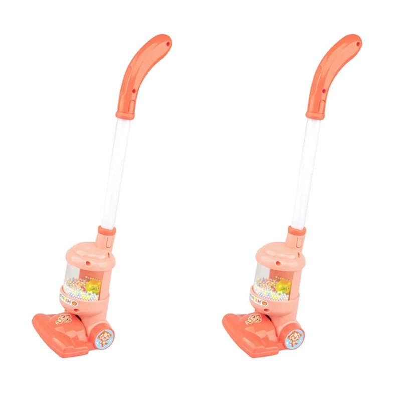 

2X Children Electric Vacuum Cleaner Toy Simulation Vacuum Catcher Kids Pretend Cleaning Educational Toy Mini Vacuum, Red