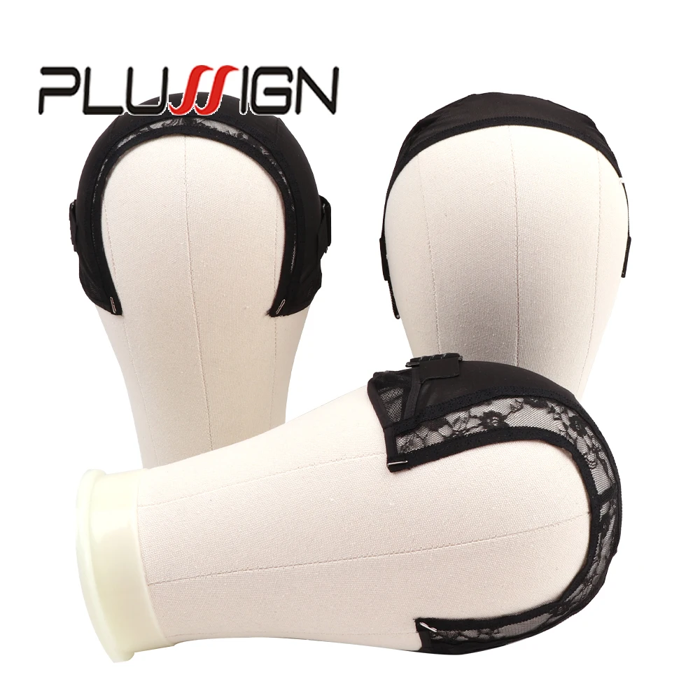 

Противоскользящая и прозрачная сетка для волос для изготовления кружевных париков Черные шапочки для париков на шнурке с противоскользящей резиновой полоской