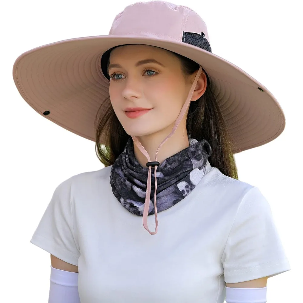 

Wide Brim Sun Hat for Men Women UV Protection Ventilated Summer Hats for Fishing Hiking Garden Beach