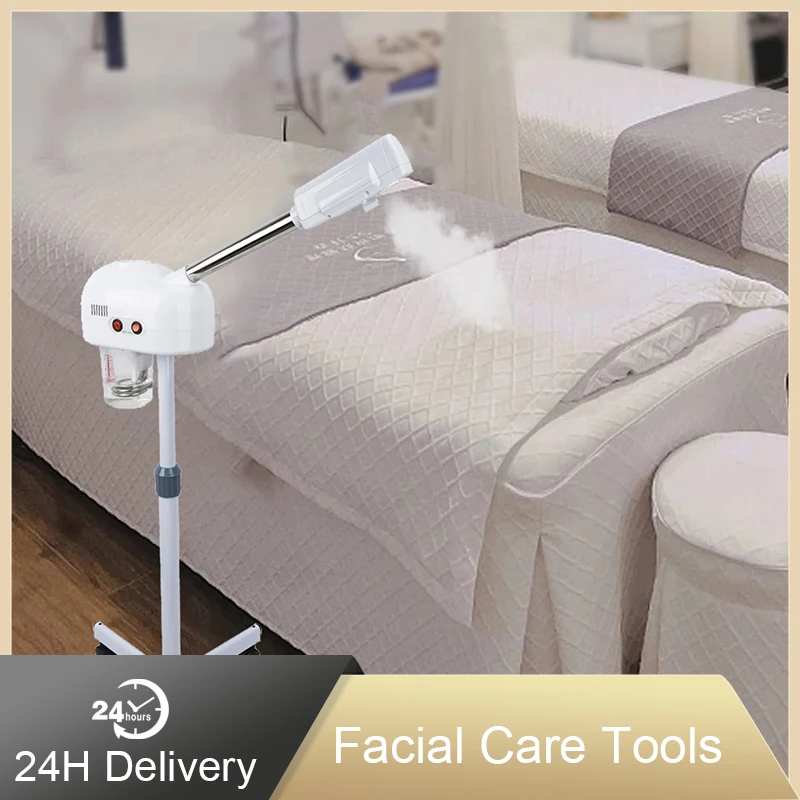 

Ozone Hot Facial Steamer Warm Mist Ion Steaner for Deep Face Cleaning Nano Vaporizer Salon Home Spa Sprayer 360° Roating ﻿