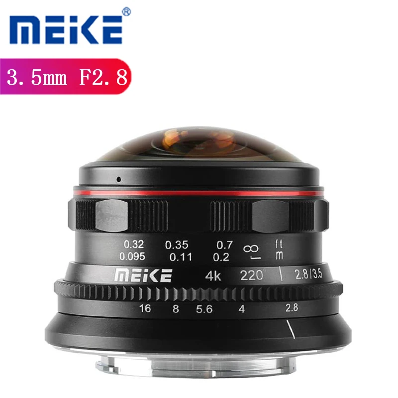 MEKE Meike 3.5mm f2.8  Fisheye Lens Wide Angle Manul Focus for M4/3 MFT mount Like Olympus Panasonic Lumix GH5 OM-1 GH6