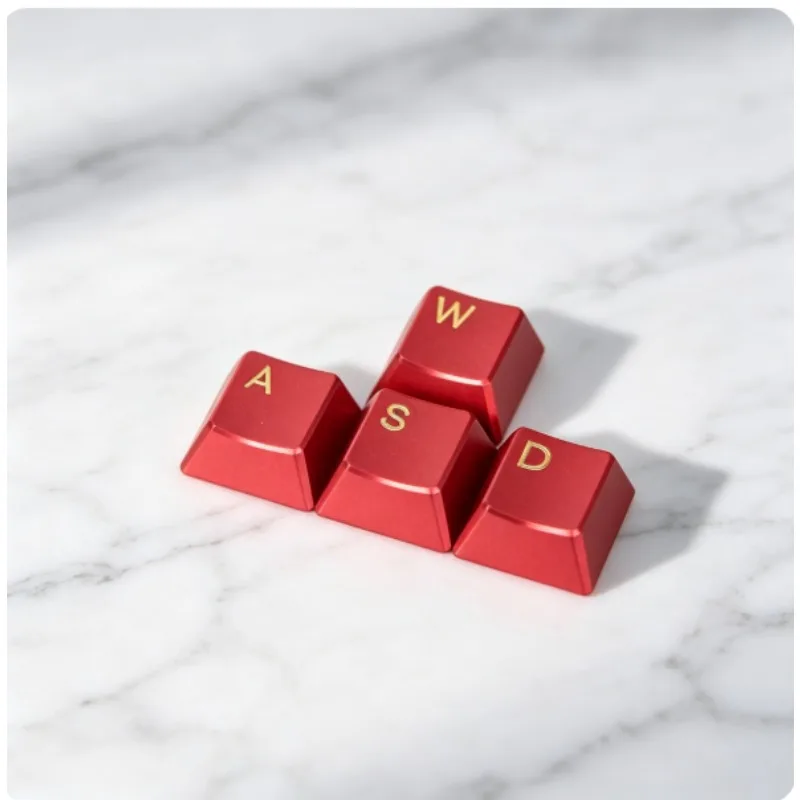 Aluminum Alloy Keycaps Original Factory Height Opaque Keycaps High Gloss Characters High Gloss Edges Metal Keycaps