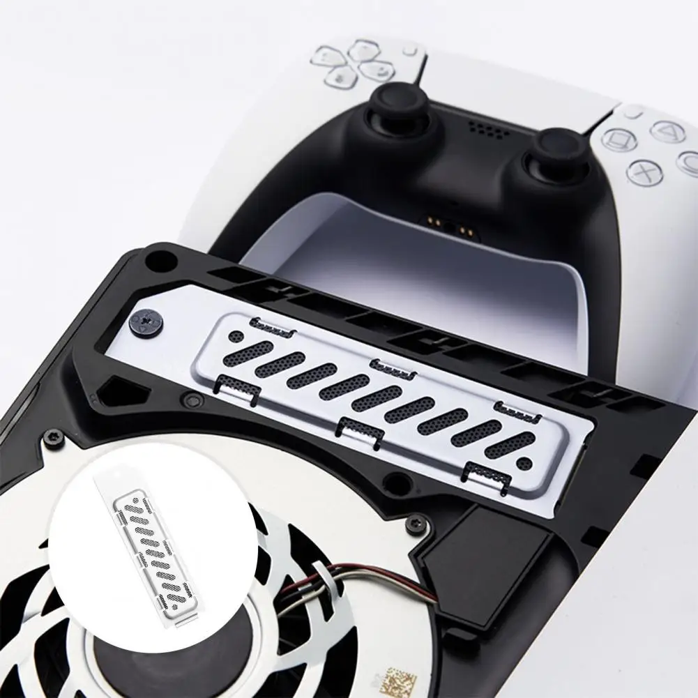 Aluminum Alloy Dust Cover For PS5 Slim M.2 SSD Heatsink Expansion Slot Breathable Hole 2280 SSD Cooler Heat Dissipation Cover