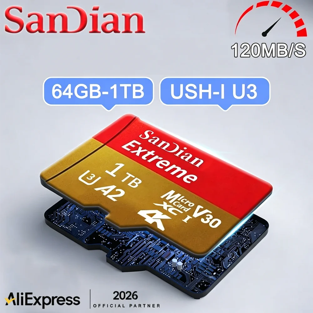 512GB SD Card Memory Card 64GB 128GB 256GB Micro TF SD  U3 V30 For GoPro Hero DJI Action Camera 4K