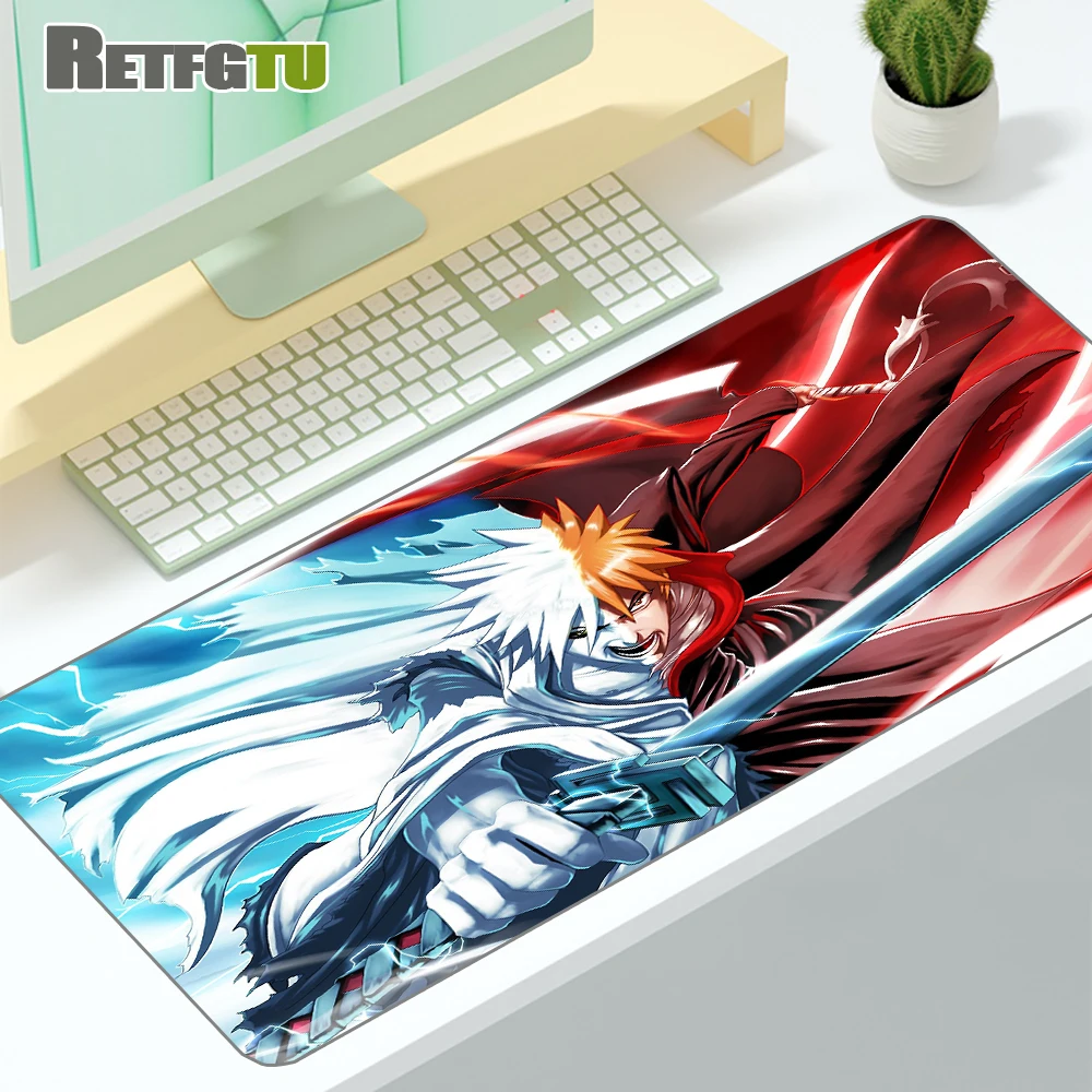 

Japanese Bleach Anime Gaming Mouse Pad PC Accessories Large Locking Edge Desk Keyboard Mat Game Mousepad Gamer Laptop Table Mats