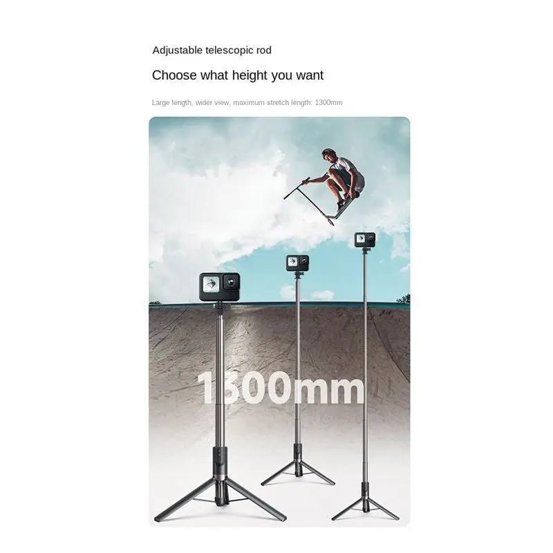 

Штатив-монопод B21B TELESIN 1.3M с беспроводным Bluetooth-пультом для экшн-камер Insta360 и GoPro 11/10/9