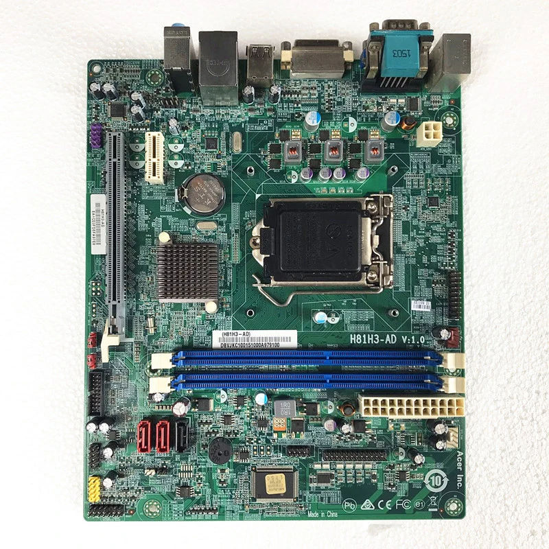 Desktop Motherboard For ACER X4630 H81H3-AD V1.0 LGA1150 H81 Integrated System Bord  Fully Tested Good Quality