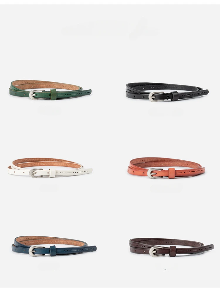 

Women Cowskin Buckle Small Colorful Belt