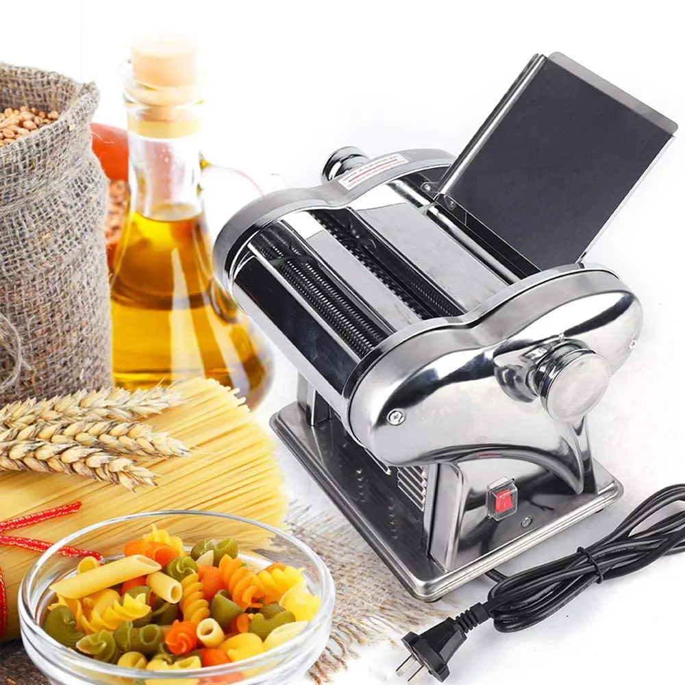 135W Stainless Steel Pasta Maker Roller Machine Electric Skin Noodle Machine Dough Roller Sheeter Noodle Pasta Maker Machine