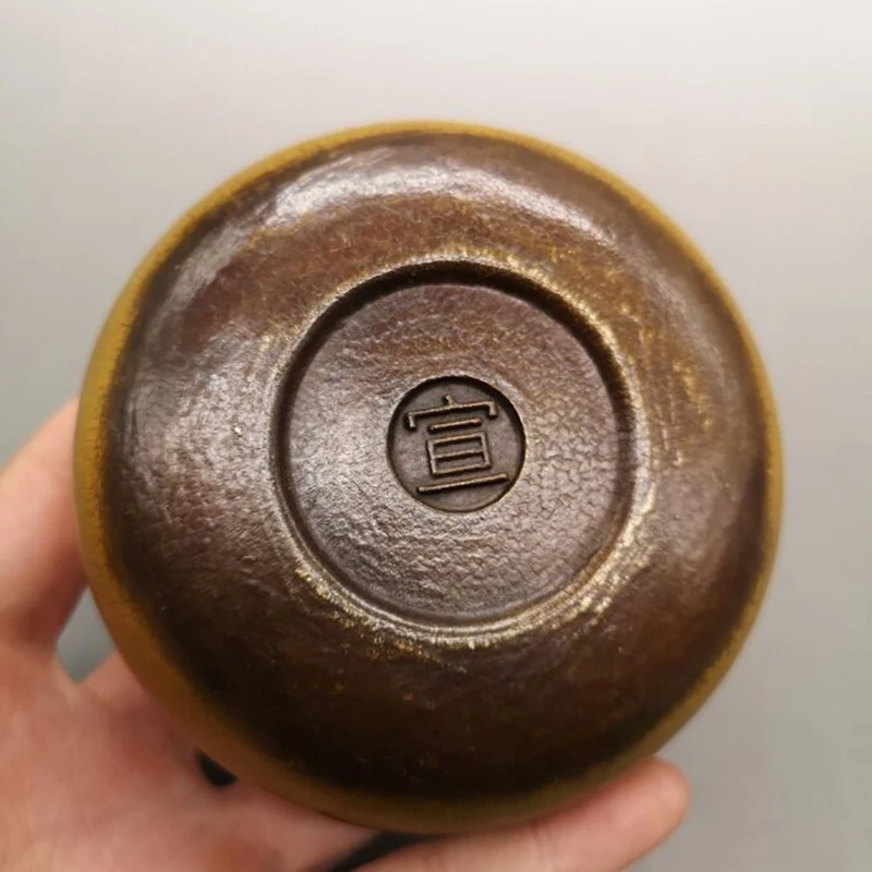 Antique collectible brass eight-trigram , hand warmer, home decoration piece, copper incense burner ornament